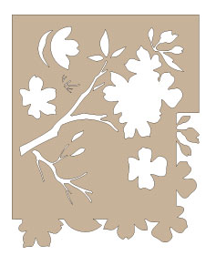 Stencil decorativo para Manualidades y decoración 21x27 STFLO 1001