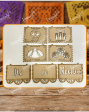 Cargar imagen en el visor de la galería, PAPEL PICADO DÍA DE MUERTOS MDF LANMU26