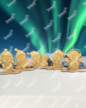 Cargar imagen en el visor de la galería, JUEGO 5 PINGÜINOS MDF LANZA26