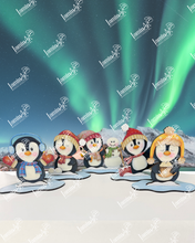 Cargar imagen en el visor de la galería, JUEGO 5 PINGÜINOS MDF LANZA26