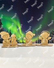 Cargar imagen en el visor de la galería, JUEGO 5 PINGÜINOS MDF LANZA26