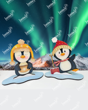 Cargar imagen en el visor de la galería, JUEGO 5 PINGÜINOS MDF LANZA26