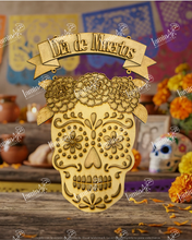 Cargar imagen en el visor de la galería, COLGANTE CALAVERITA MDF LANMU26