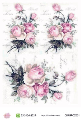 FLORES Y JARDÍN - PAPEL PARA DECOUPAGE 28X43CM