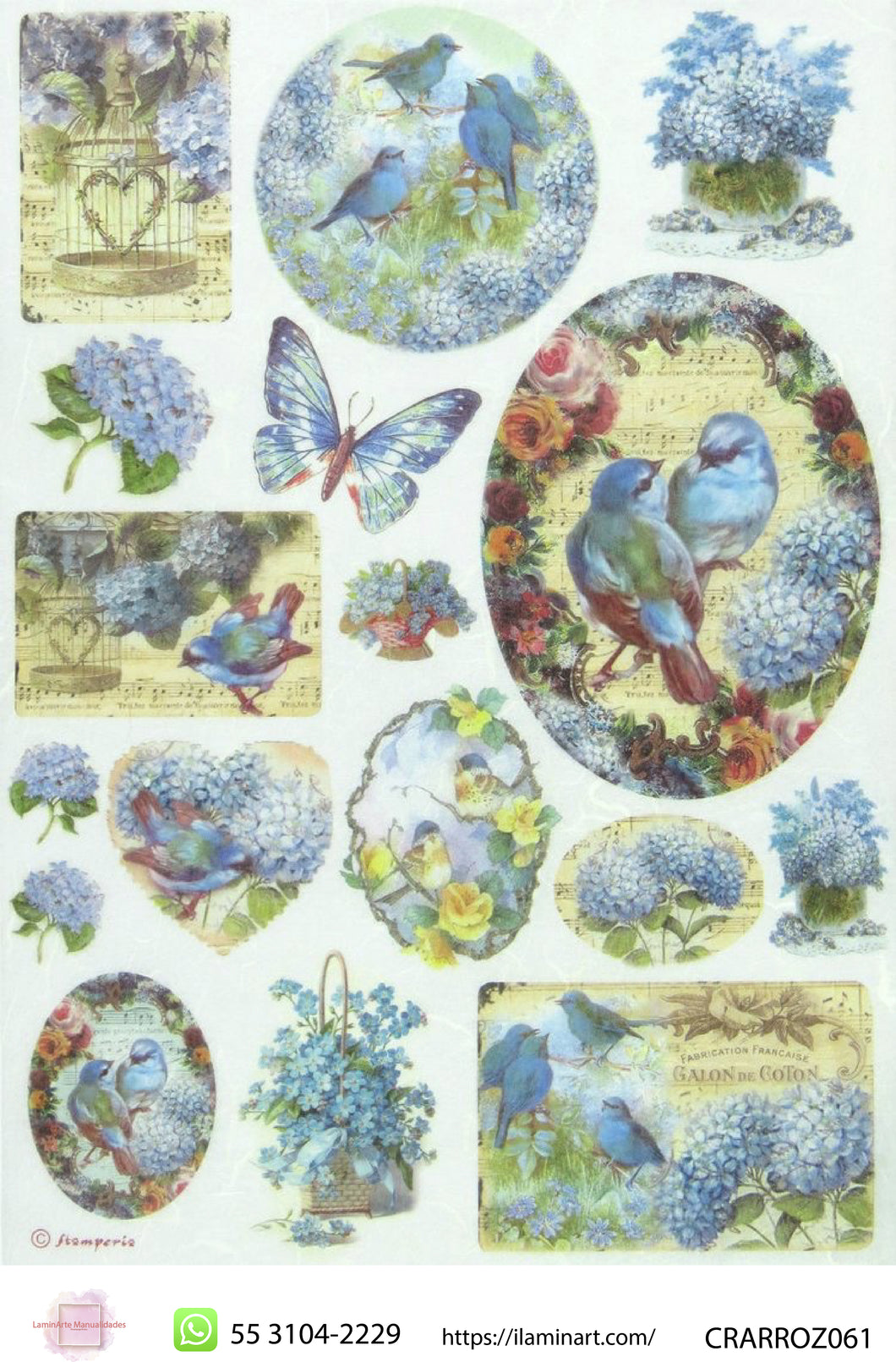 ANIMALES - PAPEL PARA DECOUPAGE 28X43CM