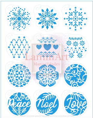 Stencil decorativo para Manualidades y decoración 21x27 NAVIDAD 982