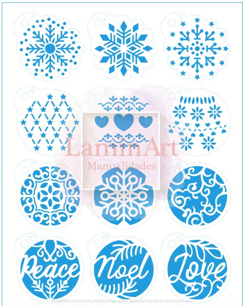 Stencil decorativo para Manualidades y decoración 21x27 NAVIDAD 982