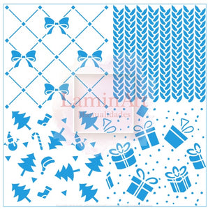 Stencil decorativo para Manualidades y decoración 25x25 NAVIDAD 063