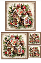 Cargar imagen en el visor de la galería, KIT PAPEL DECOUPAGE 28X43 PAPNAV CASAS JENGIBRES