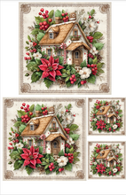 Cargar imagen en el visor de la galería, KIT PAPEL DECOUPAGE 28X43 PAPNAV CASAS JENGIBRES