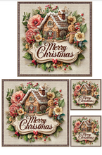 Cargar imagen en el visor de la galería, KIT PAPEL DECOUPAGE 28X43 PAPNAV CASAS JENGIBRES