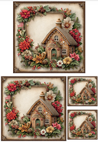 Cargar imagen en el visor de la galería, KIT PAPEL DECOUPAGE 28X43 PAPNAV CASAS JENGIBRES