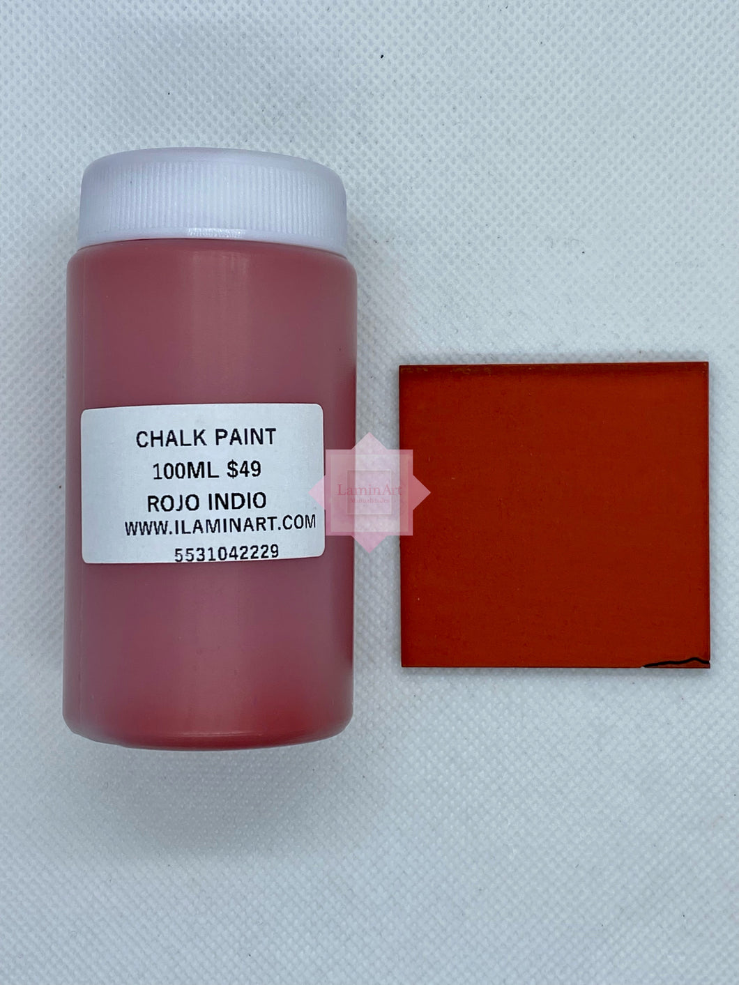 Pintura Tiza Chalk Paint 100ml Laminart rojo Indio