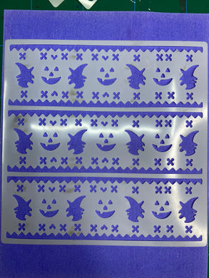 Stencil decorativo para Manualidades y decoracion 20X20 HALLOWEN 375