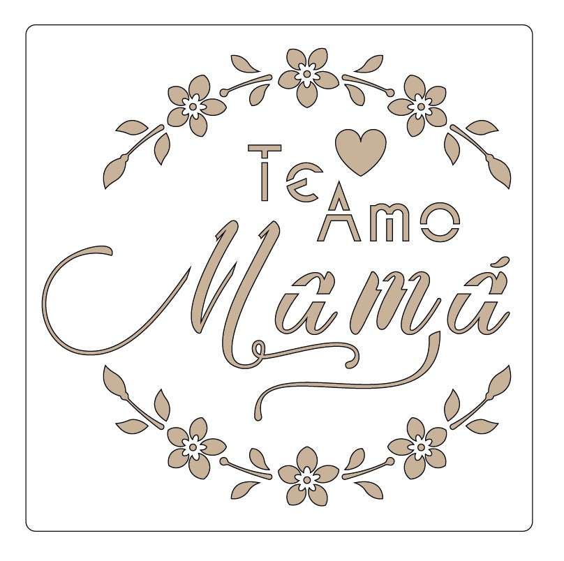 Stencil decorativo para Manualidades y decoracion 20X20 MAMA 409