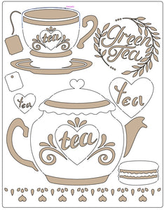 Stencil decorativo para Manualidades y decoración 21x27 COCINA 002