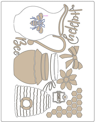 Stencil decorativo para Manualidades y decoración 21x27 FLORES 005