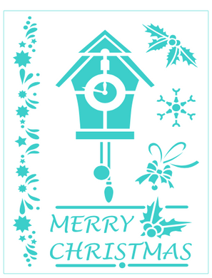 Stencil decorativo para Manualidades y decoración 21x27 NAVIDAD 972