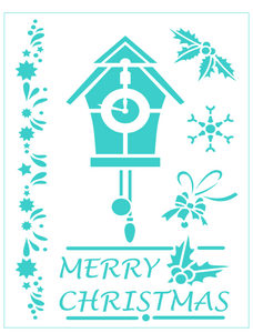 Stencil decorativo para Manualidades y decoración 21x27 NAVIDAD 972