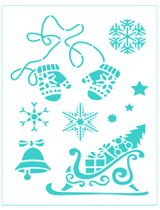 Stencil decorativo para Manualidades y decoración 21x27 NAVIDAD 974