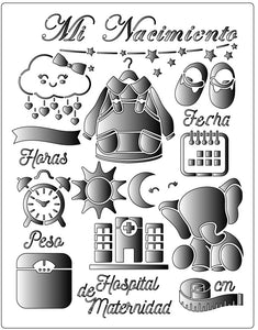 Stencil decorativo para Manualidades y decoración 21x27 VARIOS 995