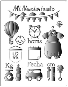 Stencil decorativo para Manualidades y decoración 21x27 VARIOS 996