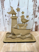 Cargar imagen en el visor de la galería, DECORATIVO INFANTIL BARCO MDF