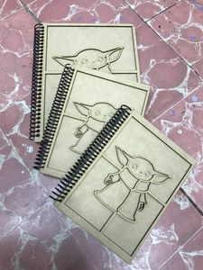 LIBRETA PROFESIONAL CORTE LASER VITRAL BABY YODA 006 PLASERVAR
