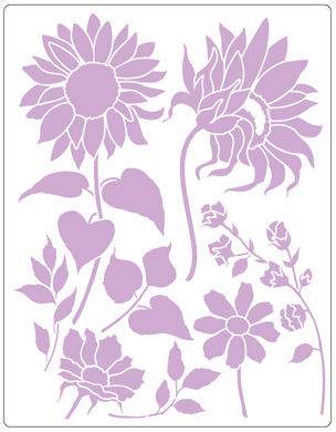 Stencil decorativo para Manualidades y decoración 21x27 FLORES 917