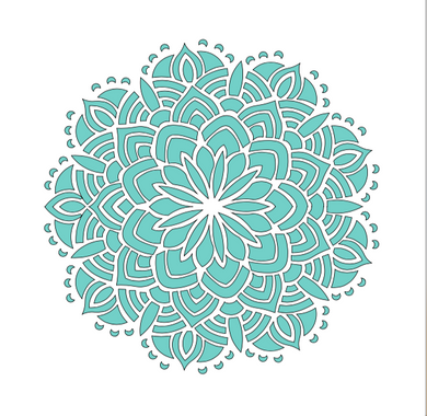 Stencil decorativo para Manualidades y decoración 25x25 MANDALAS 018