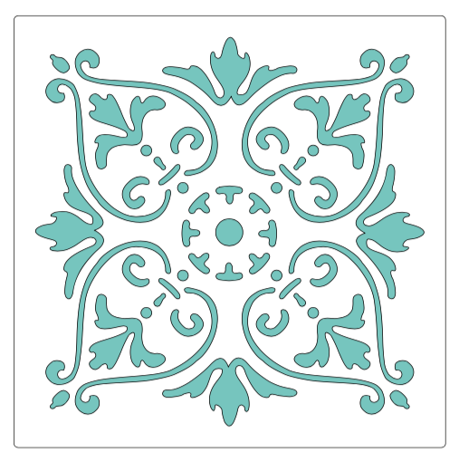 Stencil decorativo para Manualidades y decoración 20X20 MANDALAS 002