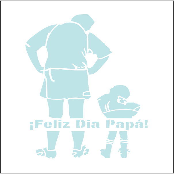 Stencil decorativo para Manualidades y decoración 20x20 PAPA 157