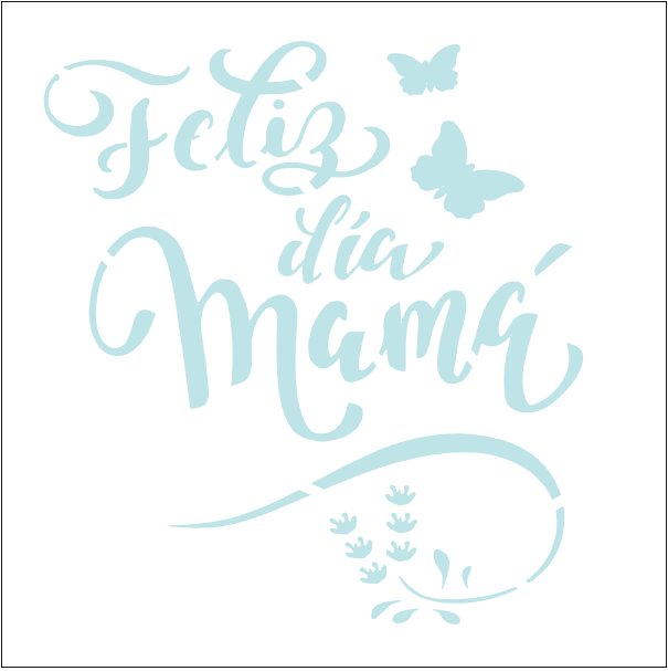 Stencil decorativo para Manualidades y decoración 20x20 MAMA 159