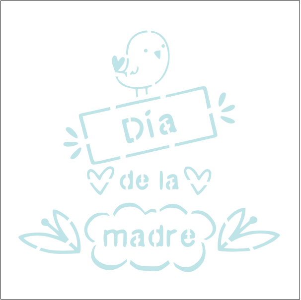 Stencil decorativo para Manualidades y decoración 20x20 MAMA 162