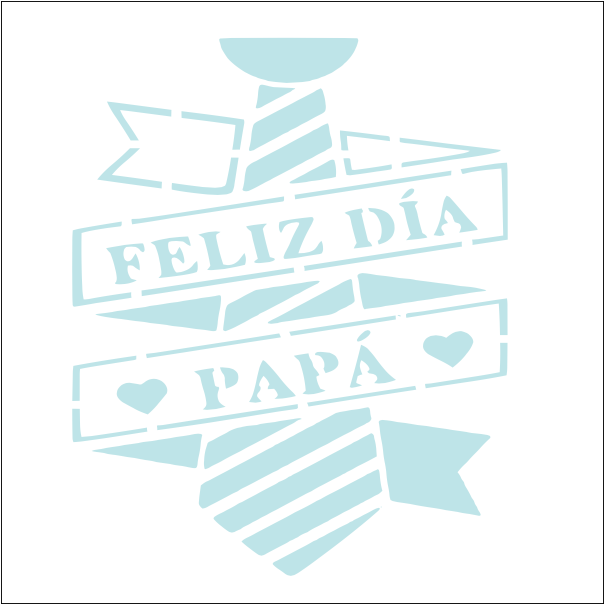 Stencil decorativo para Manualidades y decoración 20x20 PAPA 168