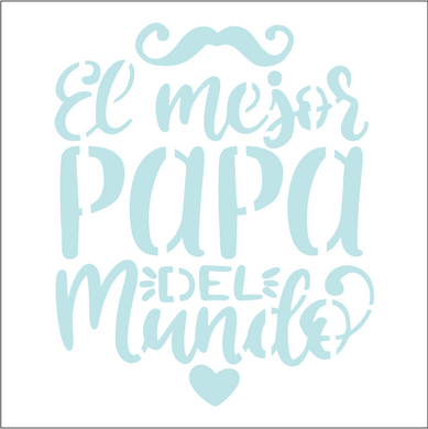 Stencil decorativo para Manualidades y decoración 20x20 PAPA 169