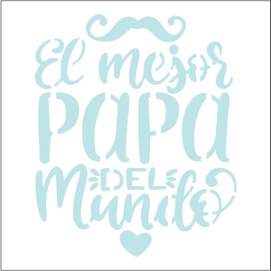 Stencil decorativo para Manualidades y decoración 20x20 PAPA 169