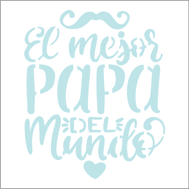 Stencil decorativo para Manualidades y decoración 20x20 PAPA 169