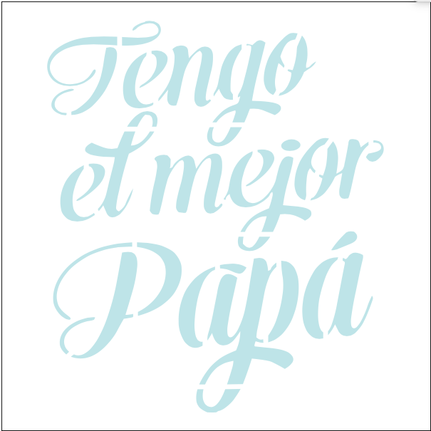 Stencil decorativo para Manualidades y decoración 20x20 PAPA 181