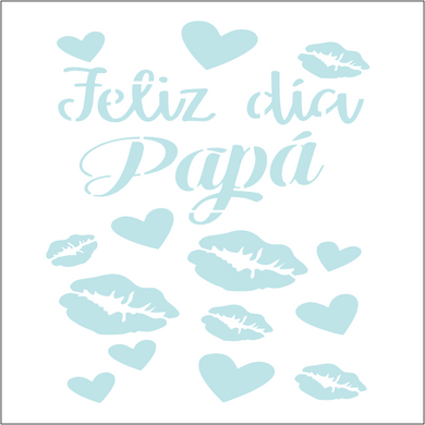 Stencil decorativo para Manualidades y decoración 20x20 PAPA 182