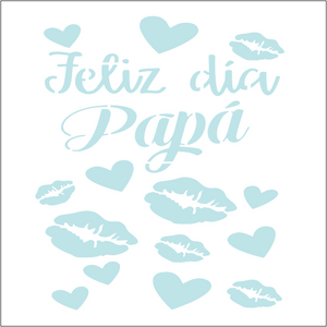 Stencil decorativo para Manualidades y decoración 20x20 PAPA 182