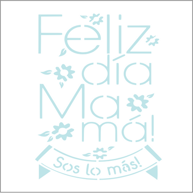 Stencil decorativo para Manualidades y decoración 20x20 MAMA 196