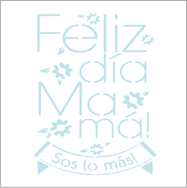 Stencil decorativo para Manualidades y decoración 20x20 MAMA 196