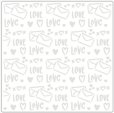 Stencil decorativo para Manualidades y decoracion 20X20 SAN VALENTIN 381