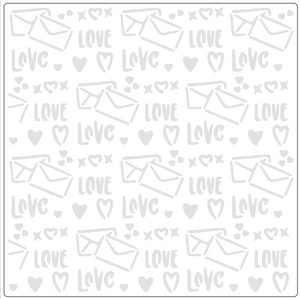 Stencil decorativo para Manualidades y decoracion 20X20 SAN VALENTIN 381