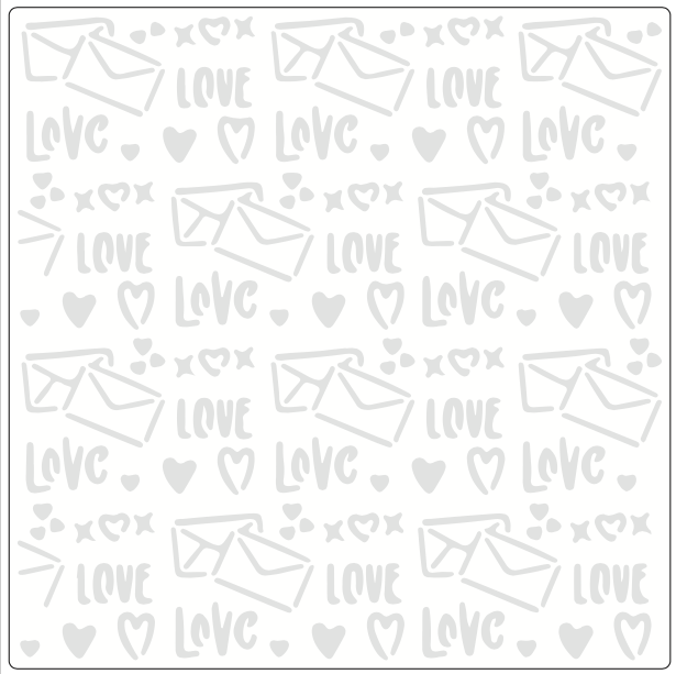 Stencil decorativo para Manualidades y decoracion 20X20 SAN VALENTIN 381