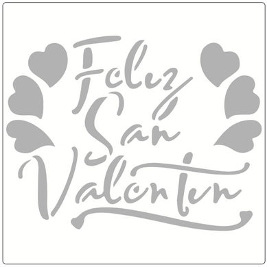 Stencil decorativo para Manualidades y decoracion 20X20 SAN VALENTIN 391