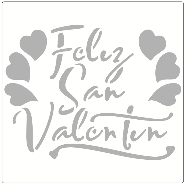 Stencil decorativo para Manualidades y decoracion 20X20 SAN VALENTIN 391