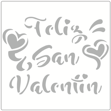 Stencil decorativo para Manualidades y decoracion 20X20 SAN VALENTIN 392