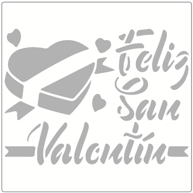 Stencil decorativo para Manualidades y decoracion 20X20 SAN VALENTIN 393